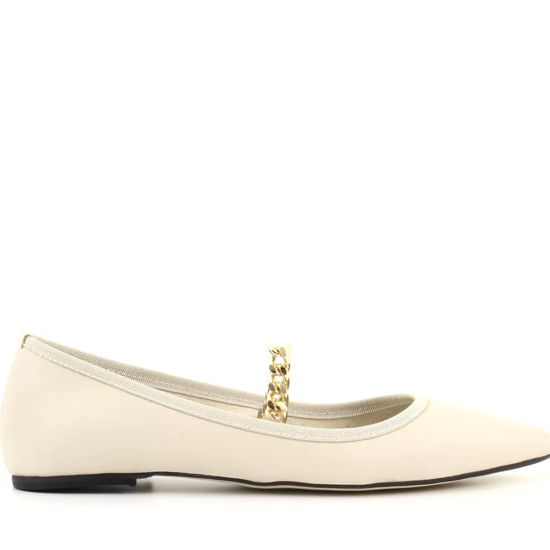 Le Walterine Ballerina Isabella Beige, Bianco Sale