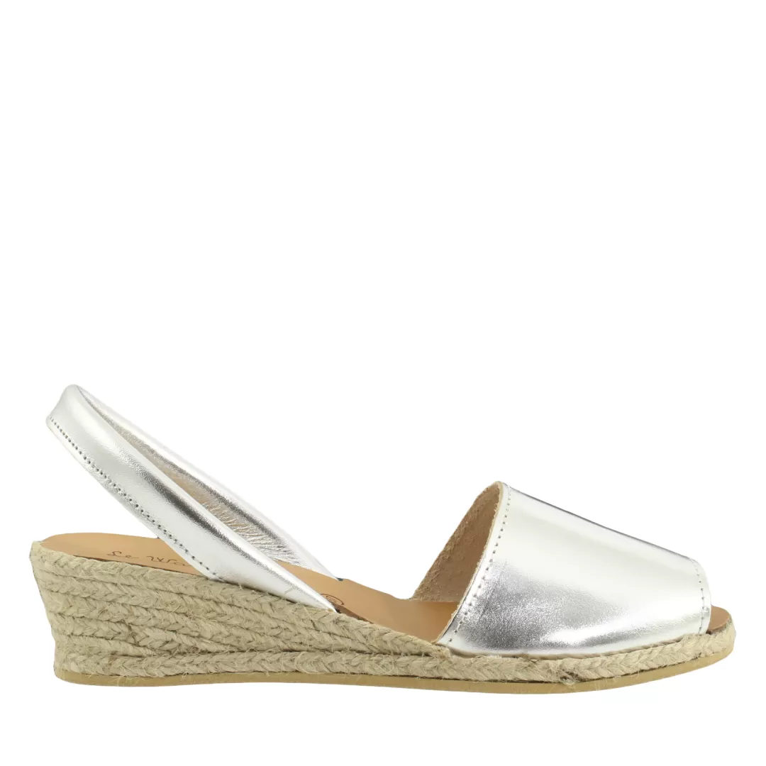 Le Walterine Espadrillas Creta Argento Flash Sale