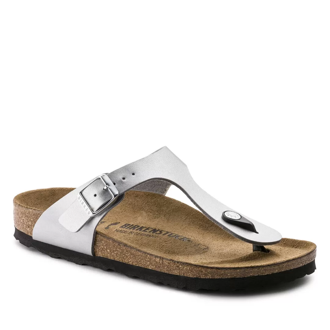 Birkenstock Infradito Gizeh Argento Outlet