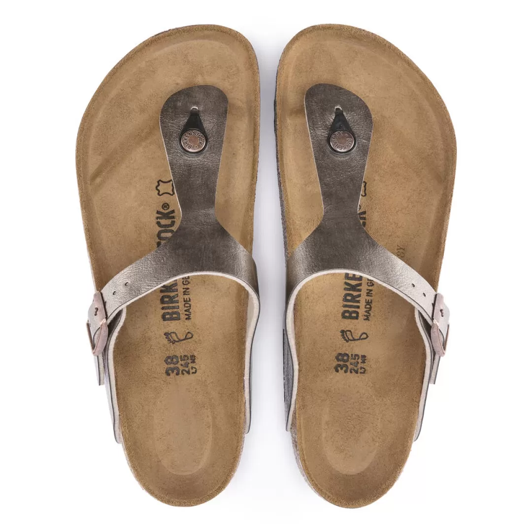 Birkenstock Infradito Gizeh Beige, Bronzo Sale