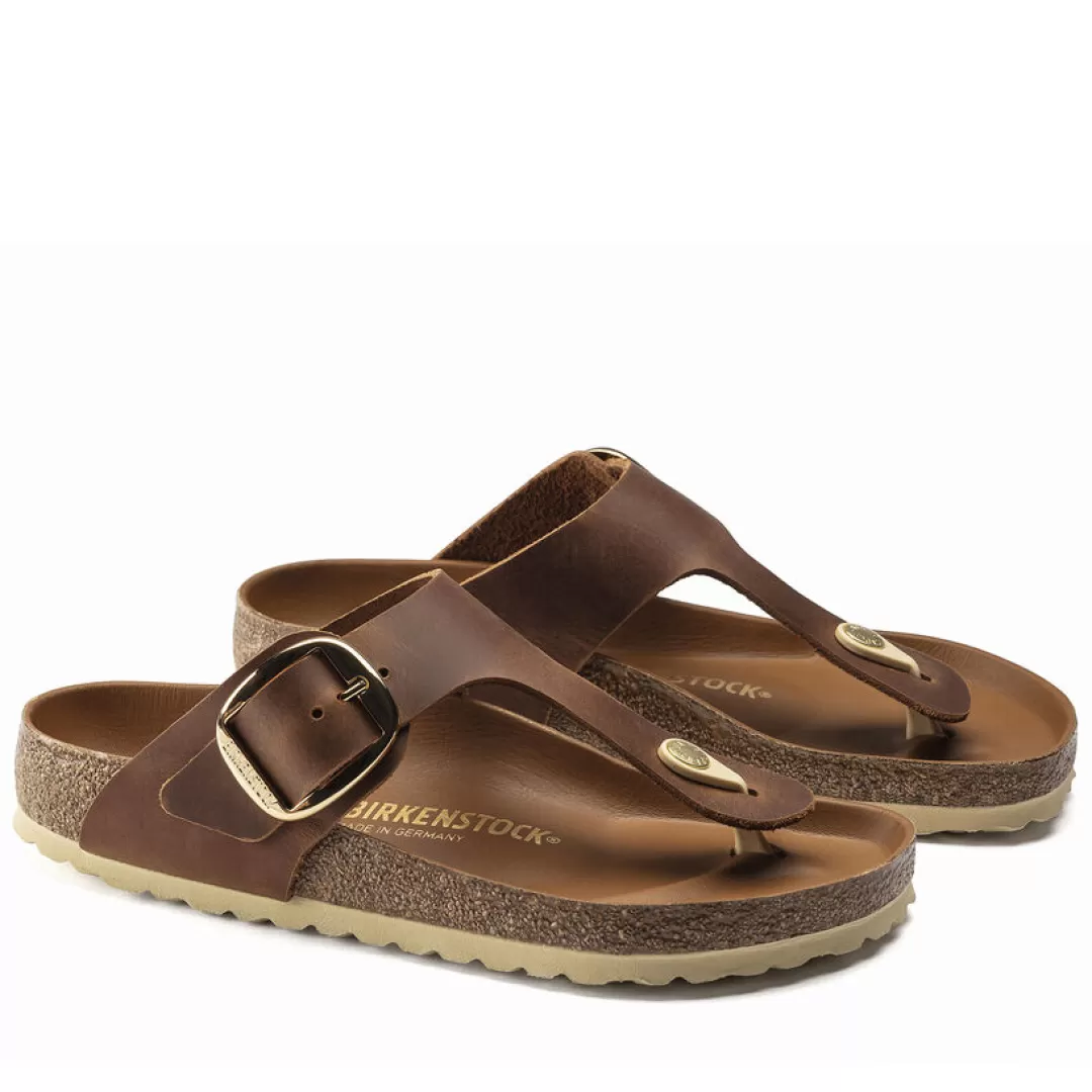 Birkenstock Infradito Gizeh Big Buckle Cuoio, Marrone Sale