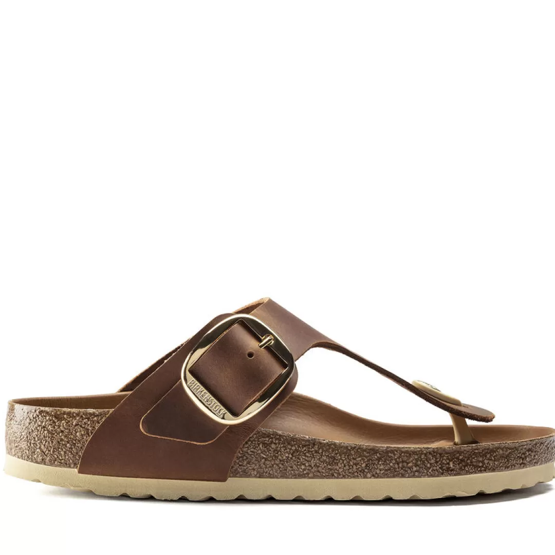 Birkenstock Infradito Gizeh Big Buckle Cuoio, Marrone Sale