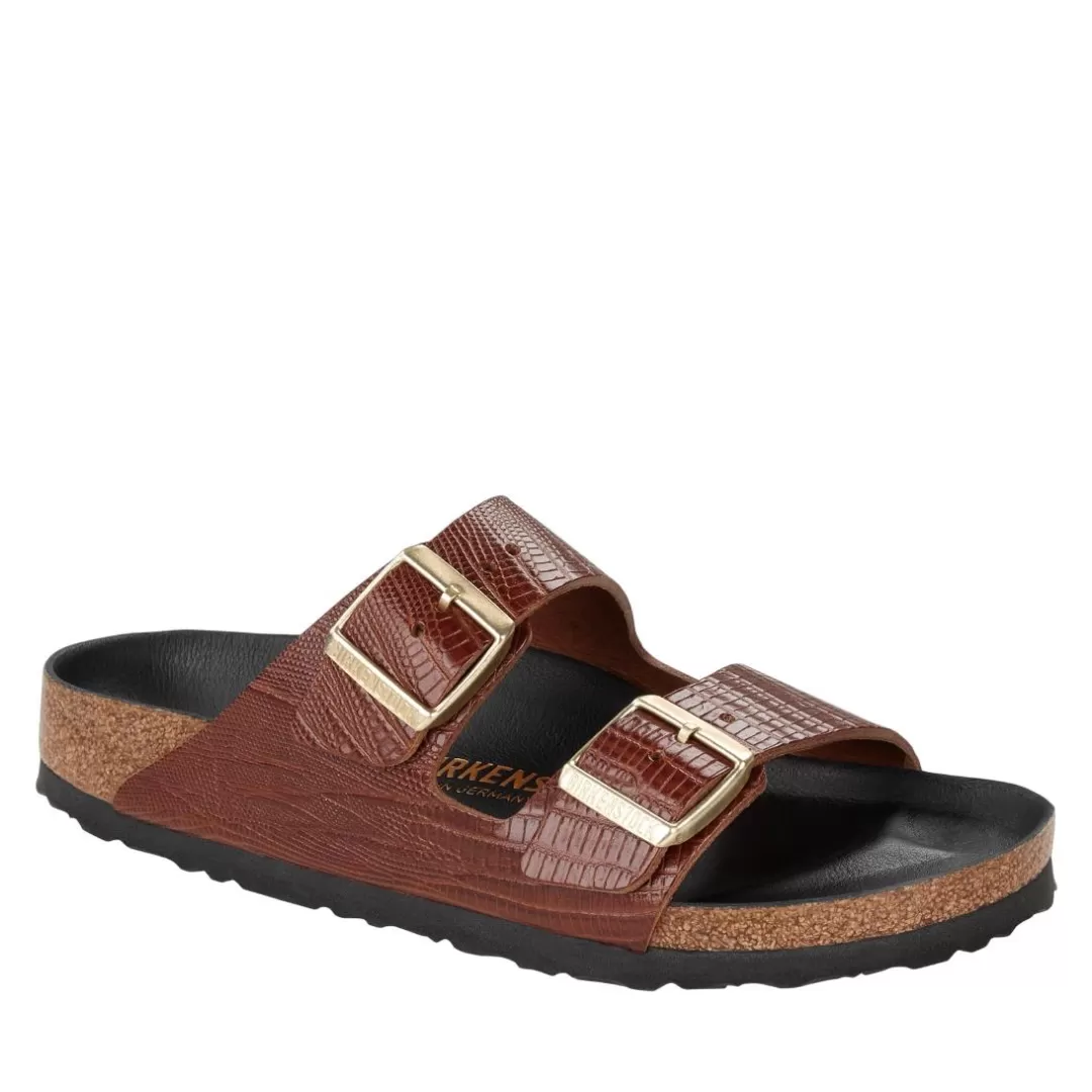 Birkenstock Sandalo Arizona Cuoio, Marrone New