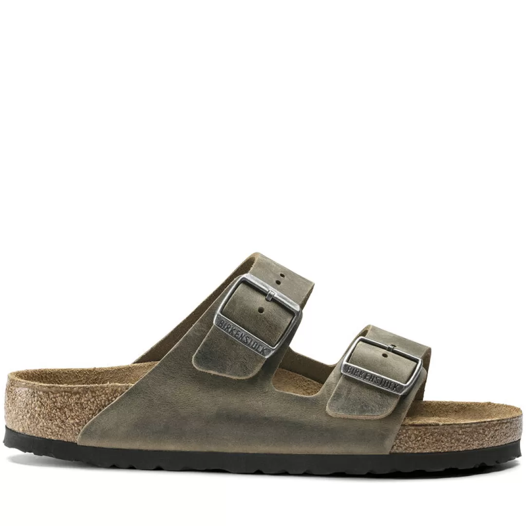 Birkenstock Sandalo Arizona Plantare Morbido Verde Sale