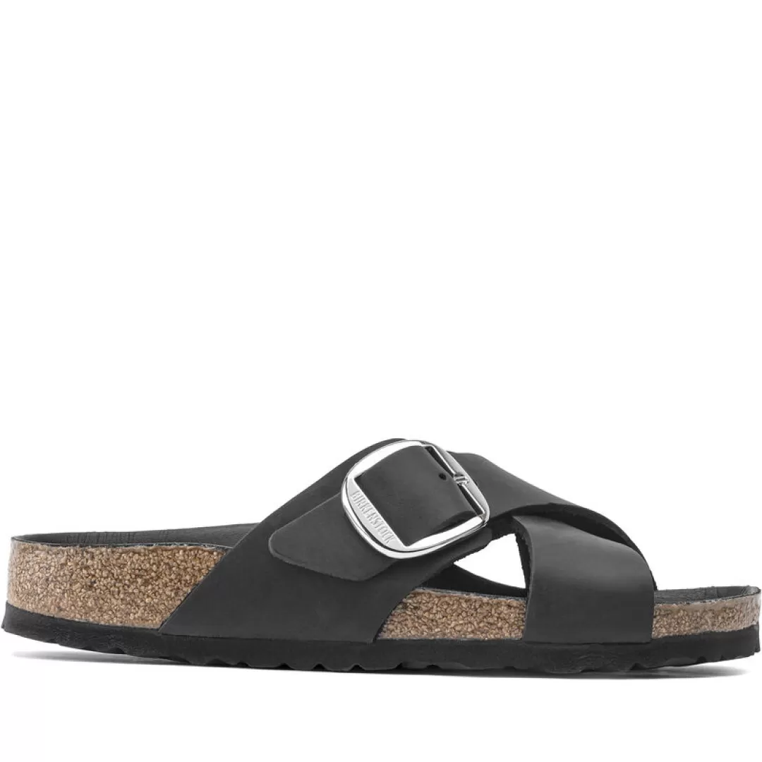 Birkenstock Sandalo Siena Big Buckle Nero Flash Sale