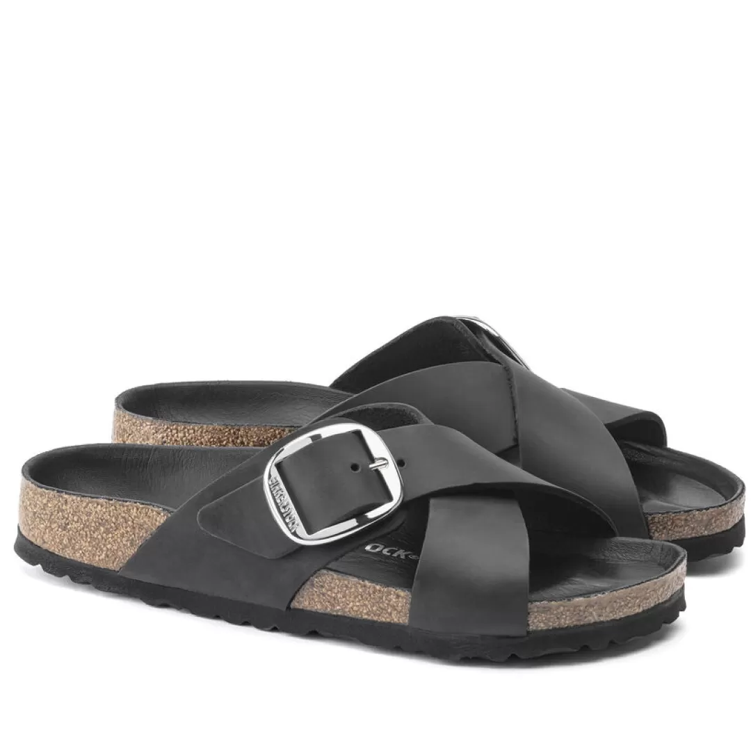 Birkenstock Sandalo Siena Big Buckle Nero Flash Sale