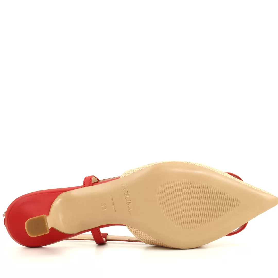 Le Walterine Slingback Hella Beige, Rosso Outlet