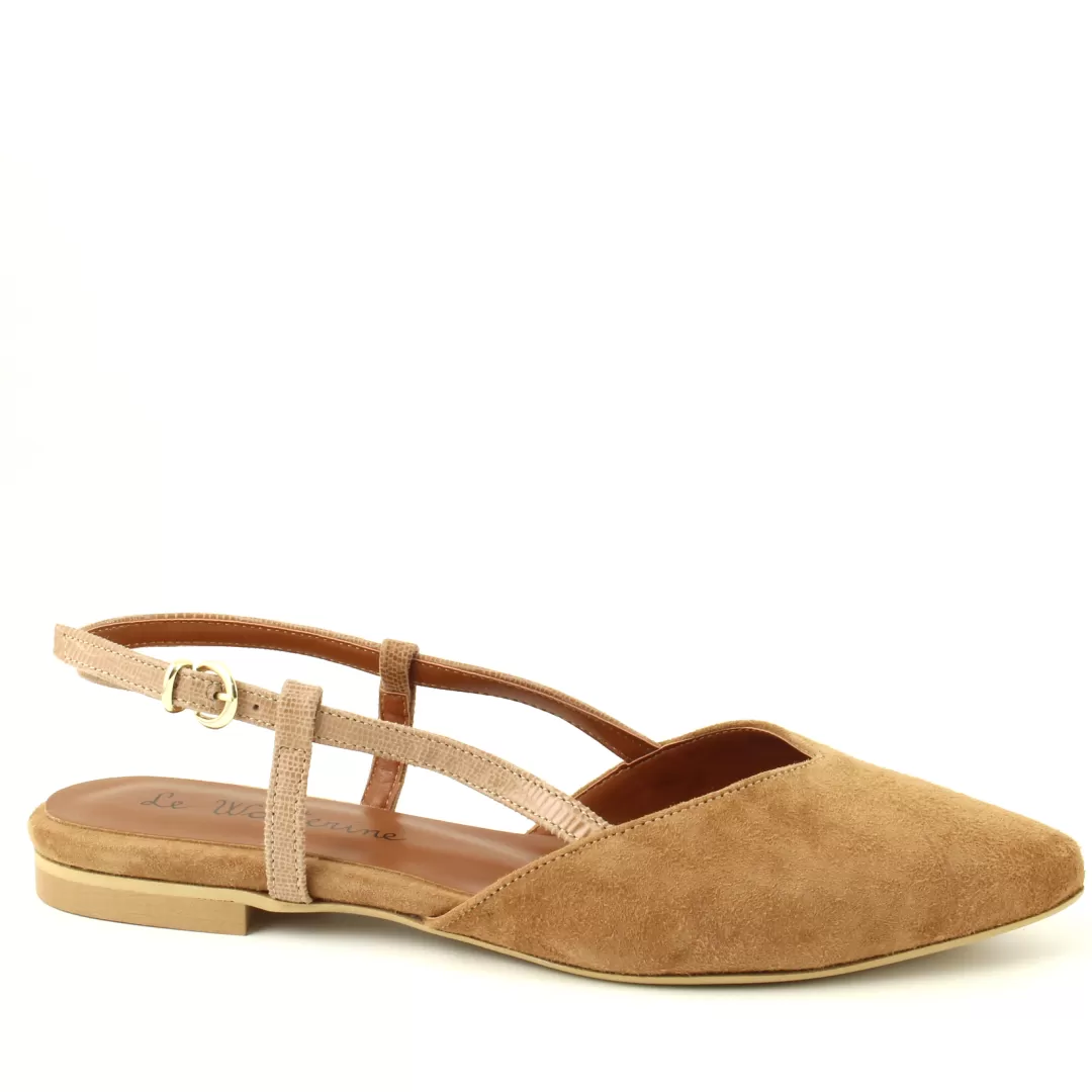 Le Walterine Slingback Mara Beige, Cuoio Sale