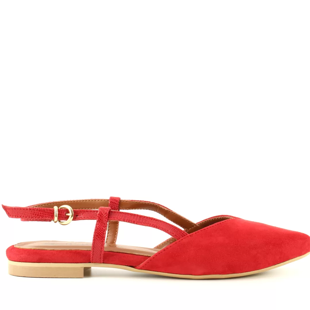 Le Walterine Slingback Mara Rosso New