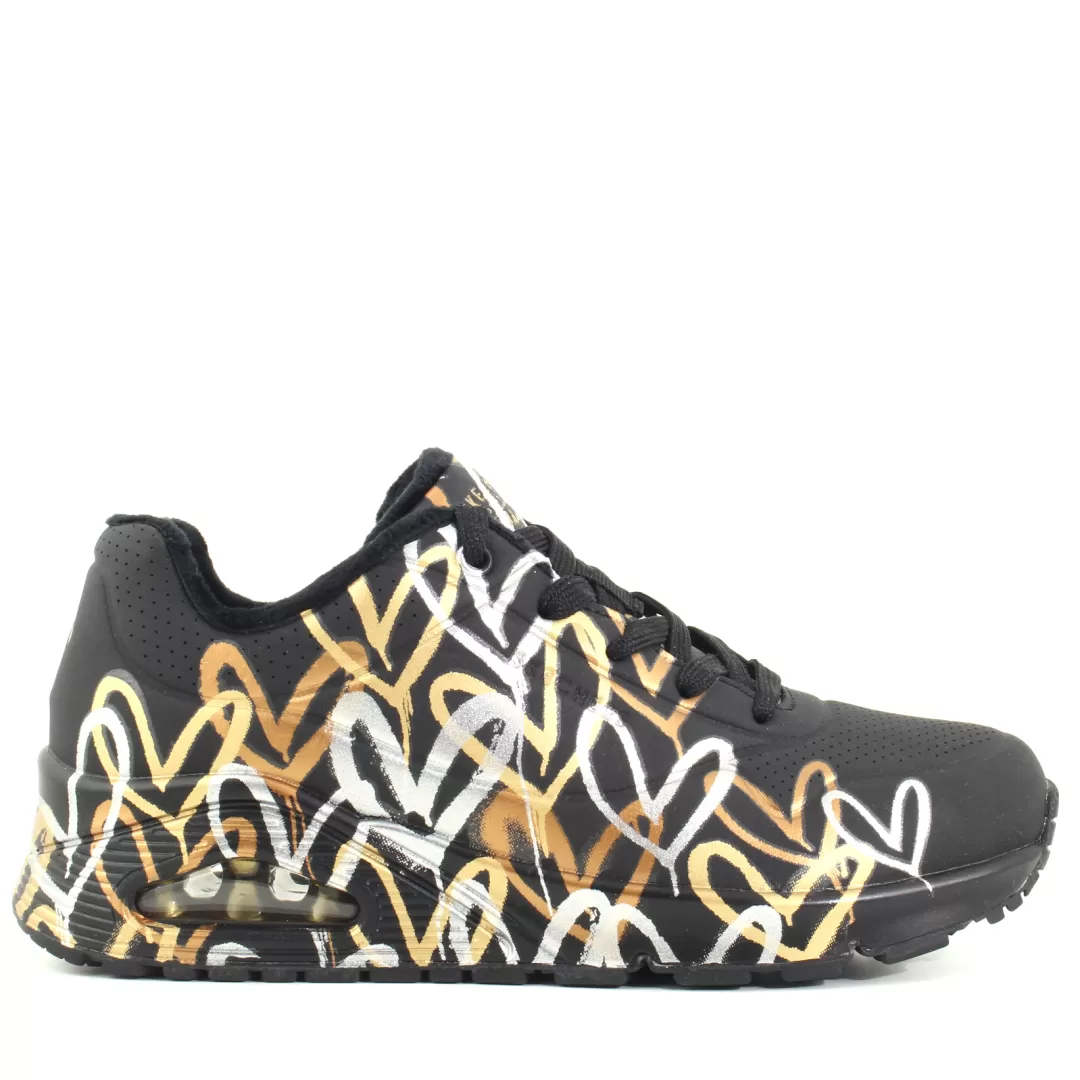 Skechers Sneaker Uno-Loving 155523 Nero, Oro Flash Sale